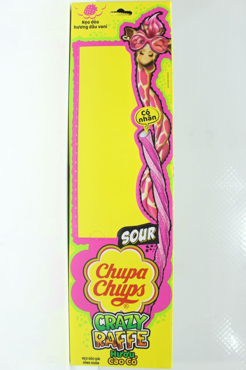 Chupa Chups Crazy Raffe Sour Strawberry