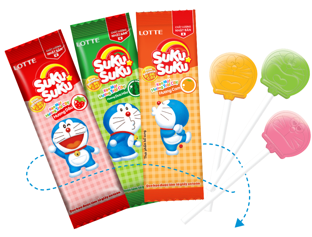 Lotte Suku Suku Fruit Flavored Lollipop