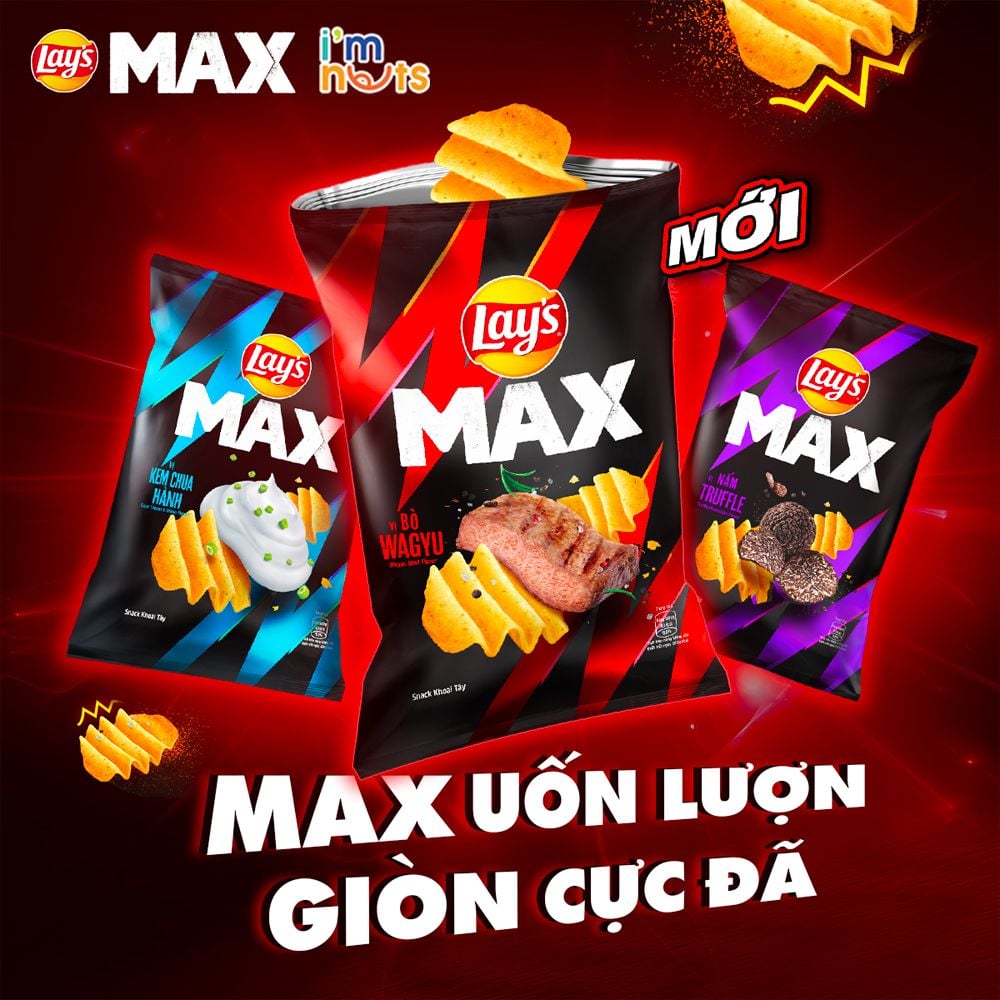 Snack Khoai tây Lays đủ vị gói nhỏ và gói lớn